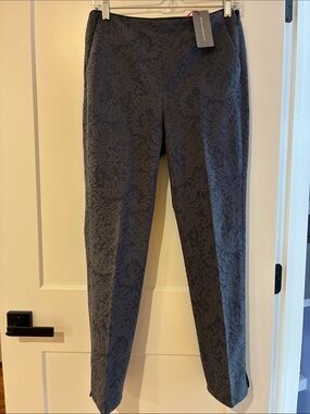 Boden Blue/Charcoal Paisley-Textured Skinny Pants, size 4, NEW